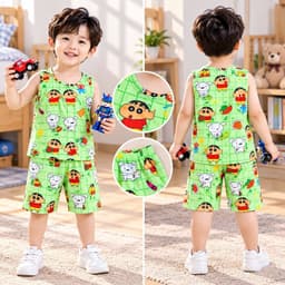Combo 3 bộ đồ ba lỗ cho bé trai chất cotton lạnh bền xịn lắm 17-24kg  5