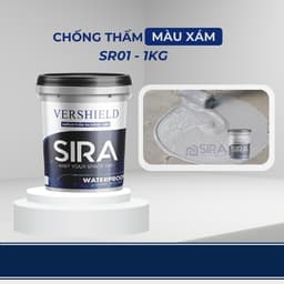 Sơn chống Thấm Tường Nhà, Sàn Mái, Sân Thượng, Máng Xối, Trần Nhà- SIRA SR01 7