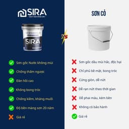 [Combo 2kg] Sơn Chống Thấm SIRA SR01 Cao Cấp – Chống Thấm Tường, Sân Thượng, Mái Nhà, Máng Xối 4