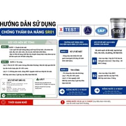 [Combo 2kg] Sơn Chống Thấm SIRA SR01 Cao Cấp – Chống Thấm Tường, Sân Thượng, Mái Nhà, Máng Xối 3