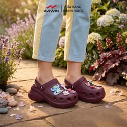 [BC86][TẶNG CHARM] Dép Sục Nữ Đế Cao 7cm AVIWIN Phong Cách Năng Động Cá Tính Dễ Phối Đồ 1