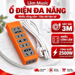 Ổ Điện Đa Năng 8 lỗ Cắm 2 Chấu KD8 1