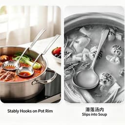 Set 2 Muôi Canh Muôi Lẩu Cán Gác OYATTON O662 Inox 18/10 – Muôi Múc Canh, Muôi Thủng Vớt Thực Phẩm 7