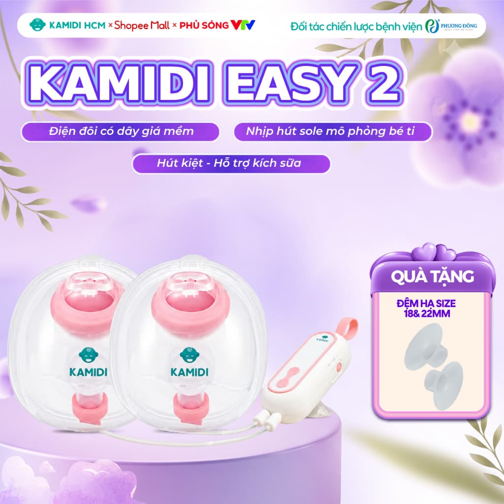 Máy Hút Sữa Rảnh Tay Kamidi Easy 2 Máy Hút Sữa Điện Đôi Rảnh Tay