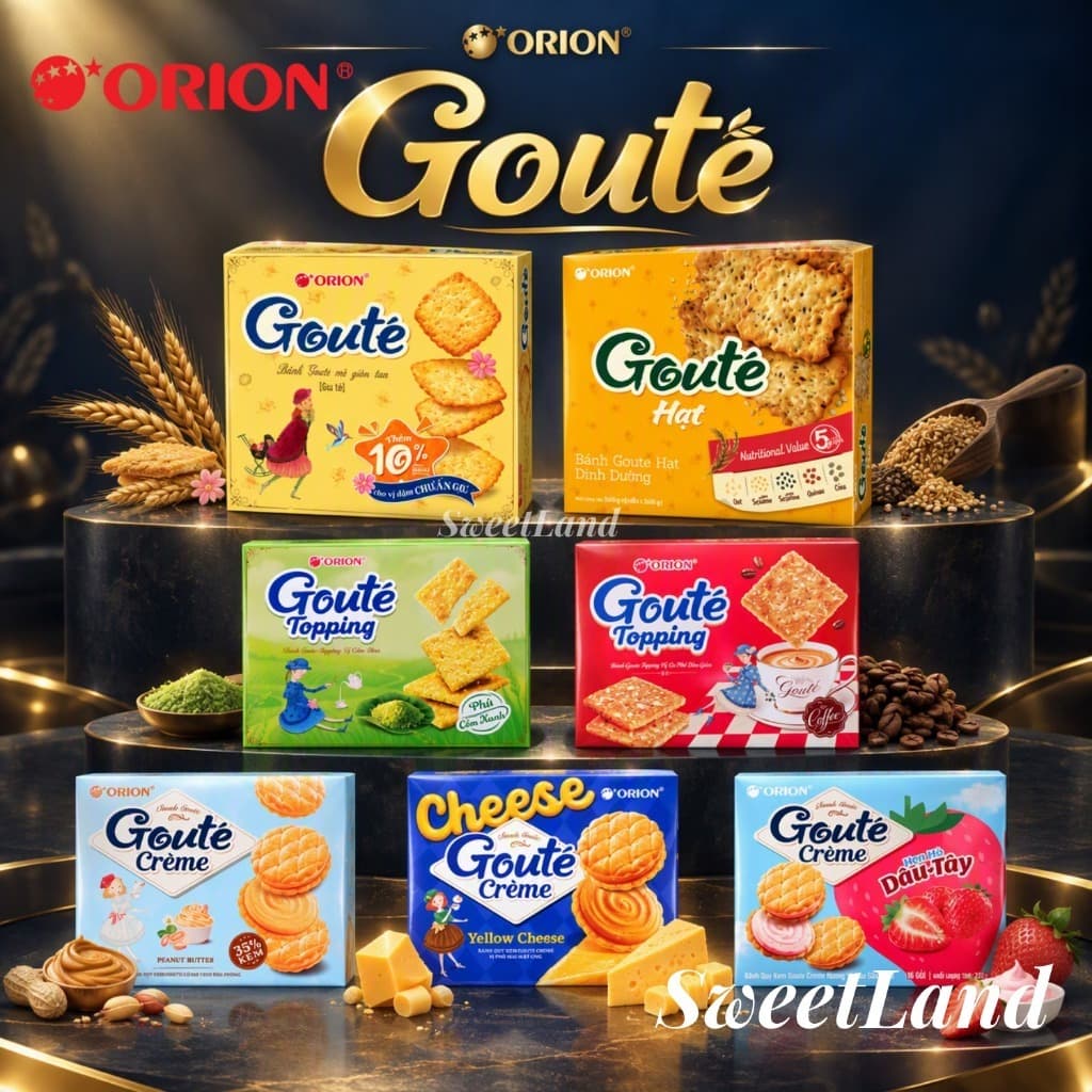 Bánh quy cao cấp Goute hộp lớn đủ loại