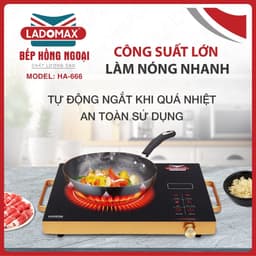 Bếp Điện Hồng Ngoại Ladomax HA-666 2200W và GROPA G1-602. LMS 6