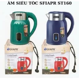 Ấm Siêu Tốc Giữ Nhiệt SFIAPRT ST160 Dung Tích 2.5L (Thực Tế 1.8L) Inox 304 Tự Động Ngắt Khi Sôi .2 lớp cách nhiệt 2
