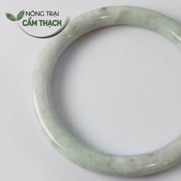 [Nông Trại Cẩm Thạch] Vòng Đũa Ngọc Cẩm Thạch Phỉ Thúy Phớt Xanh Táo Tự Nhiên Type A kèm kiểm định, ni 55mm 8