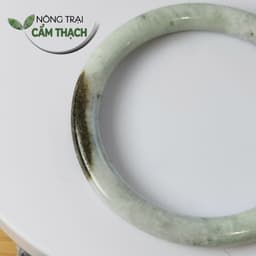 [Nông Trại Cẩm Thạch] Vòng Đũa Ngọc Cẩm Thạch Phỉ Thúy Phớt Xanh Táo Tự Nhiên Type A kèm kiểm định, ni 55mm 6
