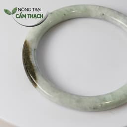 [Nông Trại Cẩm Thạch] Vòng Đũa Ngọc Cẩm Thạch Phỉ Thúy Phớt Xanh Táo Tự Nhiên Type A kèm kiểm định, ni 55mm 7