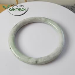 [Nông Trại Cẩm Thạch] Vòng Đũa Ngọc Cẩm Thạch Phỉ Thúy Phớt Xanh Táo Tự Nhiên Type A kèm kiểm định, ni 55mm 3