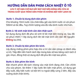 Phim cách nhiệt Nano Ceramic CẮT CHUẨN PHOM 4 cửa xe Vinfast VF5 dễ dáng tự dán tại nhà 8