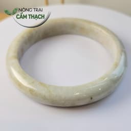 [Nông Trại Cẩm Thạch] Vòng Bản Ngọc Cẩm Thạch Phỉ Thúy Màu Hoàng Trà Tự Nhiên Type A kèm kiểm định, ni 58mm 3