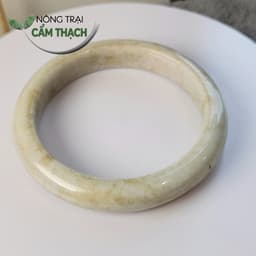 [Nông Trại Cẩm Thạch] Vòng Bản Ngọc Cẩm Thạch Phỉ Thúy Màu Hoàng Trà Tự Nhiên Type A kèm kiểm định, ni 58mm 2