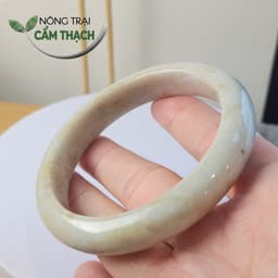 [Nông Trại Cẩm Thạch] Vòng Bản Ngọc Cẩm Thạch Phỉ Thúy Màu Hoàng Trà Tự Nhiên Type A kèm kiểm định, ni 58mm 4