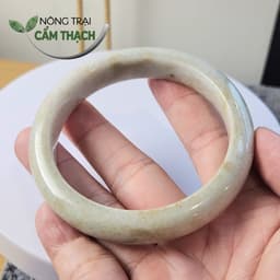 [Nông Trại Cẩm Thạch] Vòng Bản Ngọc Cẩm Thạch Phỉ Thúy Màu Hoàng Trà Tự Nhiên Type A kèm kiểm định, ni 58mm 5