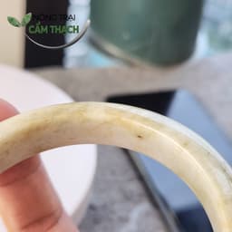 [Nông Trại Cẩm Thạch] Vòng Bản Ngọc Cẩm Thạch Phỉ Thúy Màu Hoàng Trà Tự Nhiên Type A kèm kiểm định, ni 58mm 6
