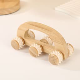 Lăn Massage gỗ cầm tay 6 bi gai và Lăn Massage gỗ cầm tay 3 bi trơn. LMS 7