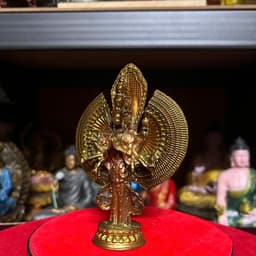 tôn tượng Avalokiteshvara Thập Nhất Diện Thiên Thủ Thiên Nhãn bằng đồng . cao 12 cm 2