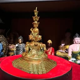 Tôn tượngThập Phương Phổ Hiền Bồ Tát bằng đồng . cao 11 cm 4