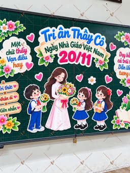 Set Sticker Dán Tường, Dán Bảng Trang Trí  20/11 - Decor Cửa Hàng, Lớp Học, Quán cafe, Spa, Nai, Mi - Huyền My Decor 10