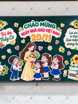 Set Sticker Dán Tường, Dán Bảng Trang Trí  20/11 - Decor Cửa Hàng, Lớp Học, Quán cafe, Spa, Nai, Mi - Huyền My Decor 13