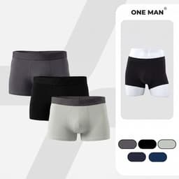 Quần Boxer Nam ONE MAN Cao Cấp Chất Thun Lạnh Co Giãn 4 Chiều Mềm Mại Thoáng Mát Mặc Hằng Ngày SL000A 1