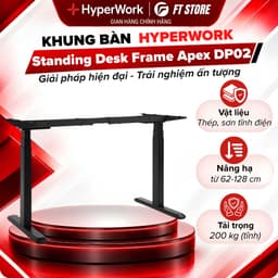 Khung Bàn Nâng Hạ Thông Minh HyperWork DP02 Apex (Không Gồm Mặt Bàn) - 2 Động Cơ, 3 Stage, Tải Trọng 100kg 1