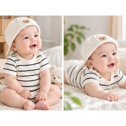 [Mở Bán](5-15kg) Body Chip Kẻ | Tăm Đũa Cotton 100% | Mát Mẻ, Thấm Hút | Đáng Yêu Cho Bé Trai/Bé Gái 5