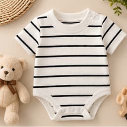 [Mở Bán](5-15kg) Body Chip Kẻ | Tăm Đũa Cotton 100% | Mát Mẻ, Thấm Hút | Đáng Yêu Cho Bé Trai/Bé Gái 2