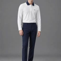 Áo Polo Nam Dài Tay Phối Cổ Thời Trang Công Sở Cao Cấp Chất Vải Co Giãn Thấm Hút Mồ Hôi DGC WAPBF195M 2