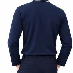 Áo Polo Nam Dài Tay Phối Viền Cổ Thời Trang Công Sở Cao Cấp Chất Vải Co Giãn Thấm Hút Mồ Hôi DGC - WAPBF194M 2