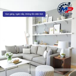 Cặp Ke Vuông Inox, Giá Đỡ Chịu Lực Cho Kệ Gắn Tường Kèm Vít Và Tắc Kê PGT-03 4