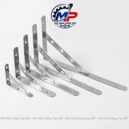 Cặp Ke Vuông Inox, Giá Đỡ Chịu Lực Cho Kệ Gắn Tường Kèm Vít Và Tắc Kê PGT-03 6