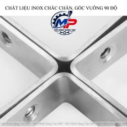 Cặp Ke Vuông Inox, Giá Đỡ Chịu Lực Cho Kệ Gắn Tường Kèm Vít Và Tắc Kê PGT-03 5
