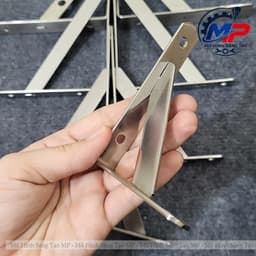 Cặp Ke Vuông Inox, Giá Đỡ Chịu Lực Cho Kệ Gắn Tường Kèm Vít Và Tắc Kê PGT-03 9