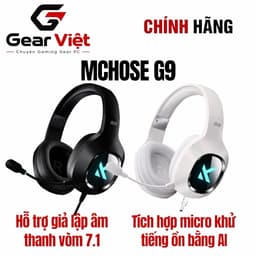 (Gear Việt) Tai nghe Gaming có dây Mchose G9 driver động 50mm, âm thanh vòm 7.1, micro khử ồn và đèn LED RGB 1