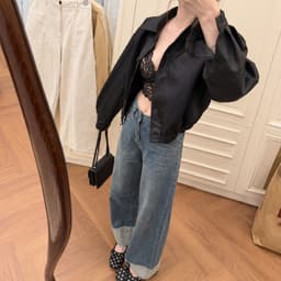 Quần Jeans Nữ Ống Suông Gấu 2 Màu CHEZI HOUSE Vải Jean QCCC, Chiều Dài 100CM #8930-31 Màu Xanh Nhạt, Xanh Than 3