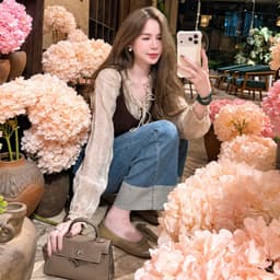 Quần Jeans Nữ Ống Suông Gấu 2 Màu CHEZI HOUSE Vải Jean QCCC, Chiều Dài 100CM #8930-31 Màu Xanh Nhạt, Xanh Than 5