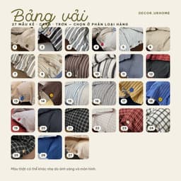 (Tặng ôm) Bộ Chăn Ga Gối Cotton Đũi Khuy Cao Cấp Set 4 Món Vỏ Chăn Lồng Ruột Thoáng Mát 7