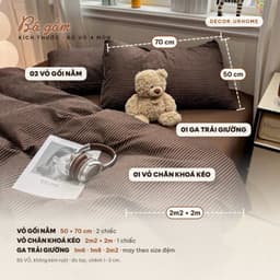 Bộ chăn ga gối cotton đũi gân chất liệu mới họa tiết kẻ sọc caro hiện đại chất liệu thoáng mát mền mại 3
