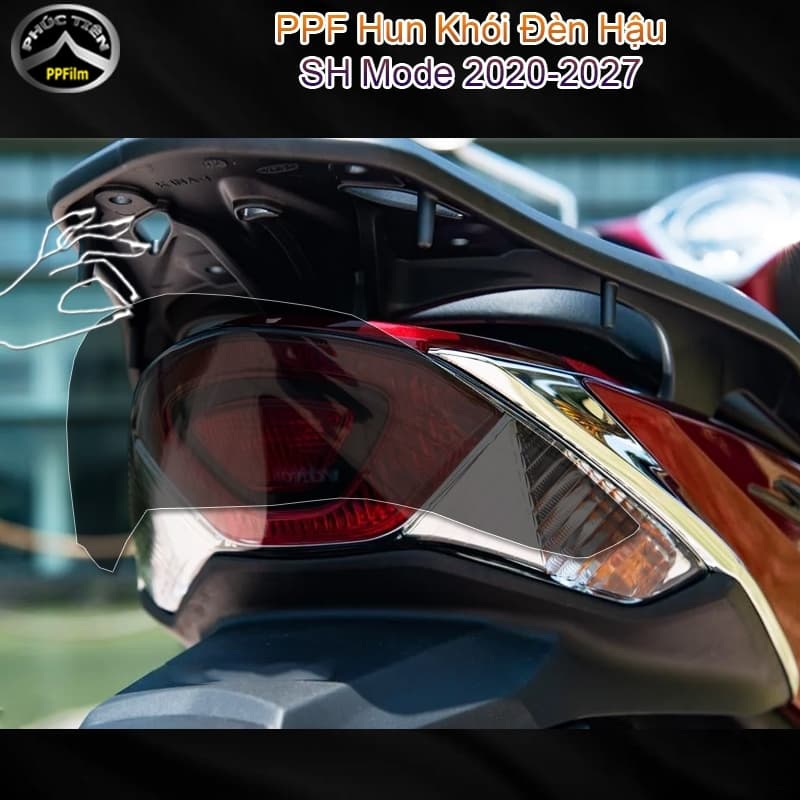 PPF màu khói che phủ đèn hậu xe máy SH Mode 2020-2027