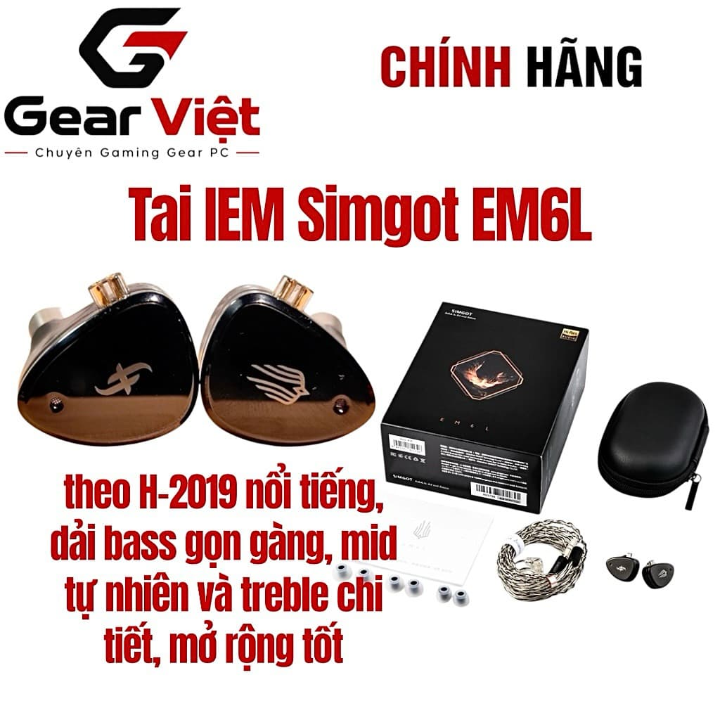 Tai Nghe In Ear SIMGOT EM6L | NGHE Đa dạng Gaming - nhạc | Không Mic