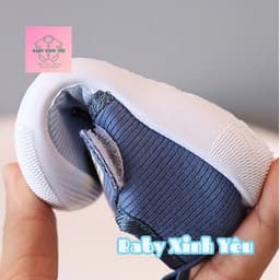 Giày Tập Đi Cho Bé 0–18 Tháng Hình Mèo Dễ Thương, Quai Dán, Có Kèn, Giày Vải Mềm Nhẹ Cho Bé Trai Bé Gái. 8