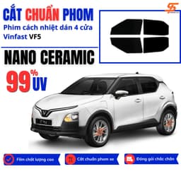 Phim cách nhiệt Nano Ceramic CẮT CHUẨN PHOM 4 cửa xe Vinfast VF5 dễ dáng tự dán tại nhà 1