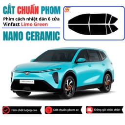 Phim cách nhiệt Nano Ceramic CẮT CHUẨN PHOM 6 ô cửa xe Vinfast Limo Green, dễ dáng tự dán tại nhà 1
