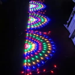 Bộ Đèn LED rèm đuôi công dài 4M rủ 0.5m,Led có 8 chế độ nháy, chống nước siêu bền,chuyên dùng trang trí ngày lễ, sự kiện 5