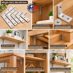 Combo 10 Ke Góc Chữ L Chữ T, Ke Góc Dẹp, Ke Góc Cửa KEGOC-05 3