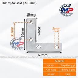 Combo 10 Ke Góc Chữ L Chữ T, Ke Góc Dẹp, Ke Góc Cửa KEGOC-05 9