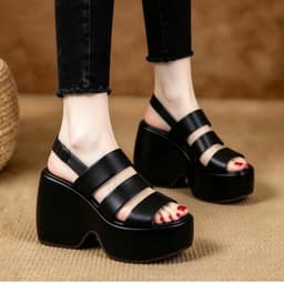 SANDAL CG ĐẾ LÕM 3 QUAI CAO 10CM SIÊU XINH 2